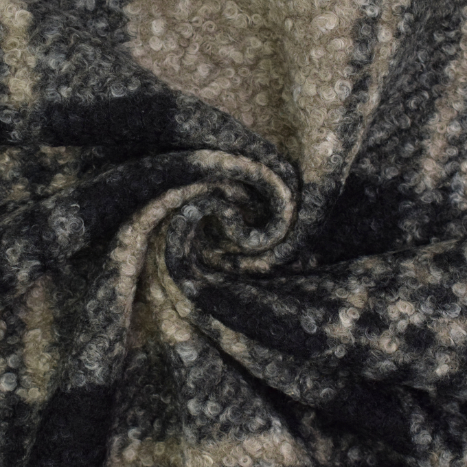 Tissu bouclette Amelie, marron clair