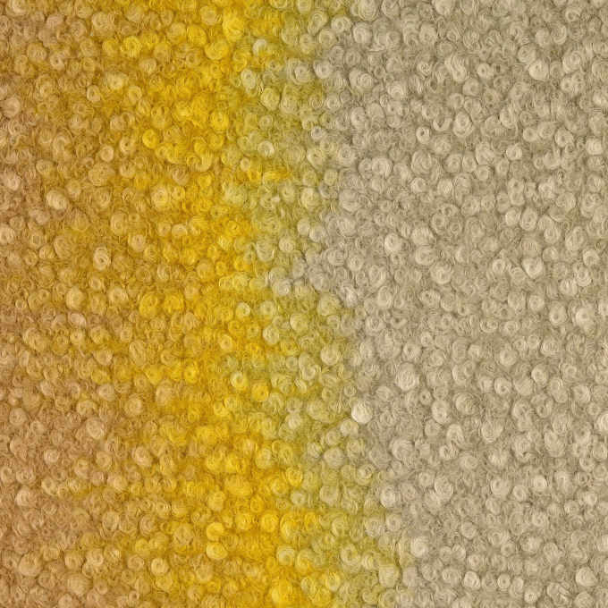 Tissu bouclette effet dégradé, jaune