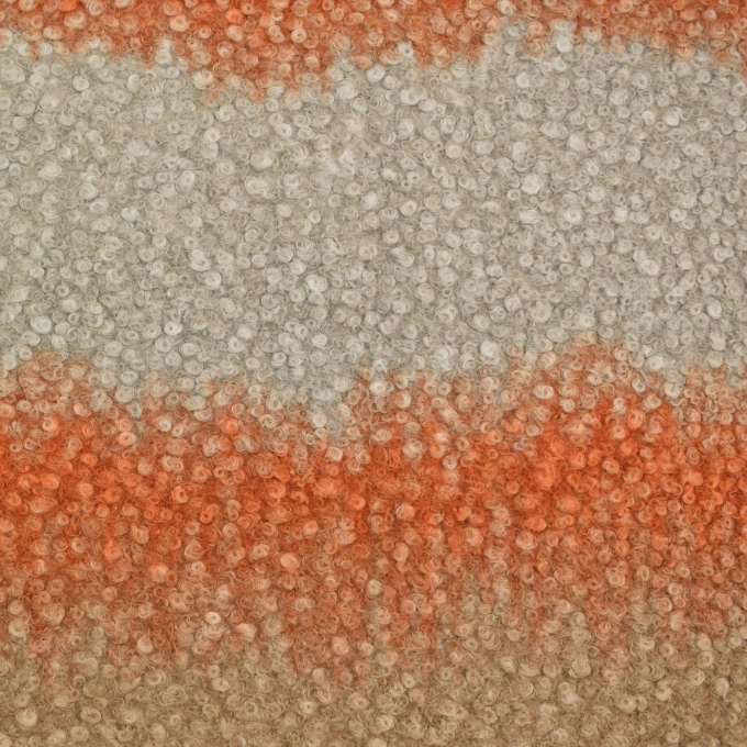 Tissu bouclette effet dégradé, orange