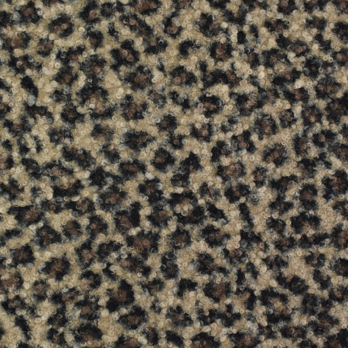 Tissu bouclette Leo, chamois