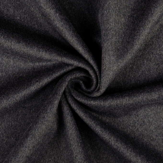 Tissu viscose polyester pour manteau, anthracite