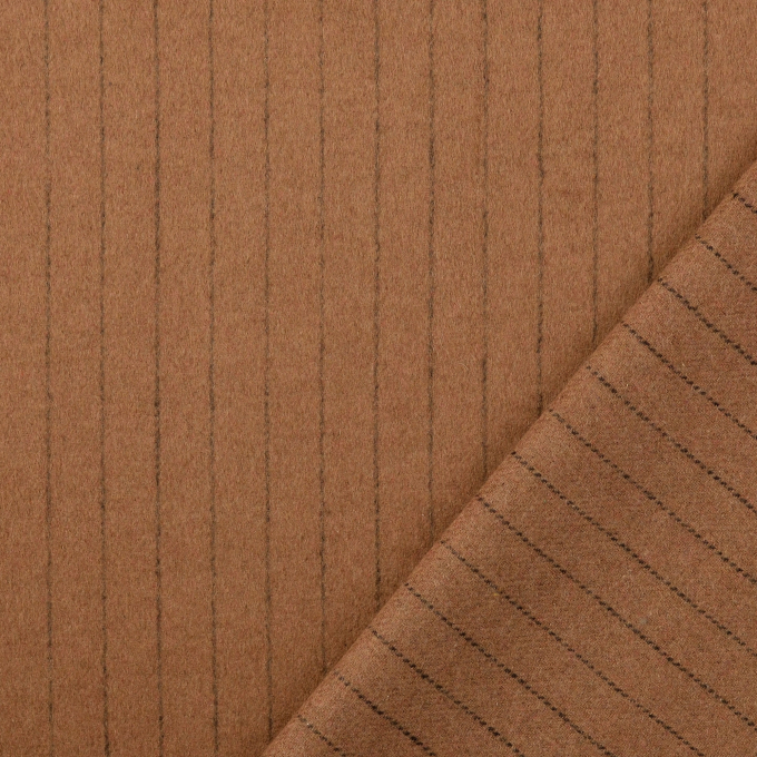 Coat fabric pinstripes, brown