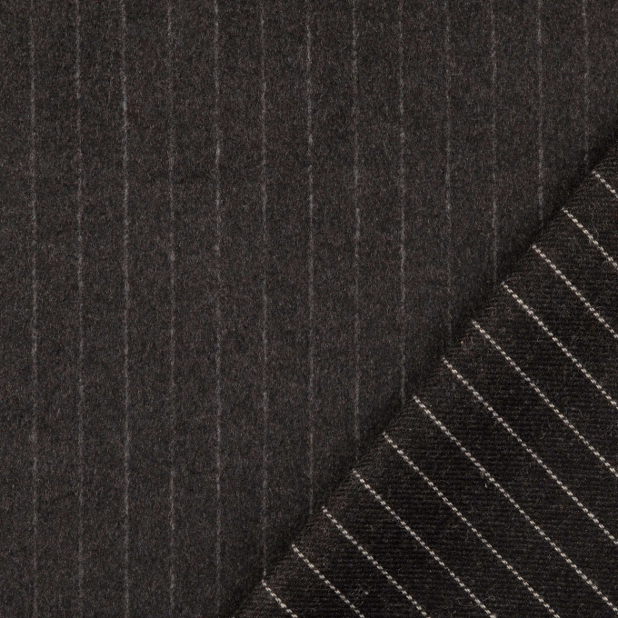 Coat fabric pinstripes, black