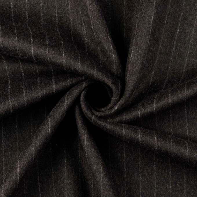 Coat fabric pinstripes, black