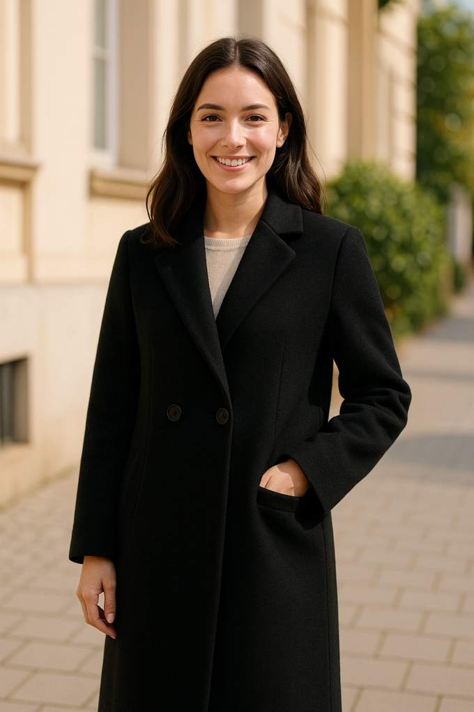 Mantelpluis tabea, zwart