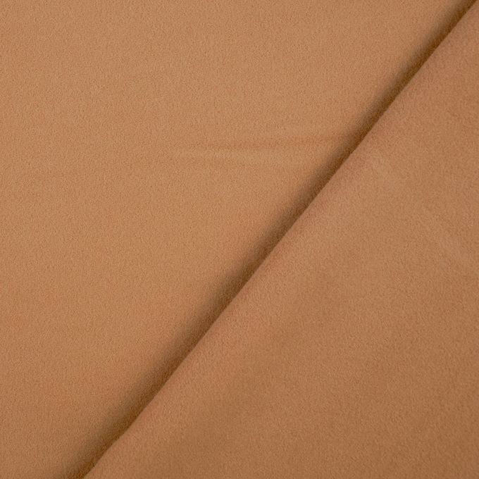 Tissu viscose polyester pour manteau uni, chamois