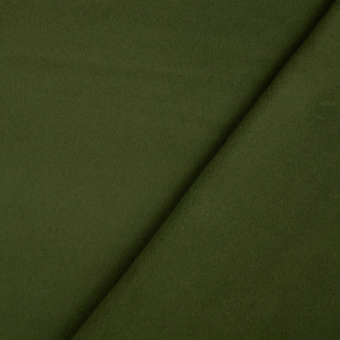 Tissu viscose polyester pour manteau uni, kaki