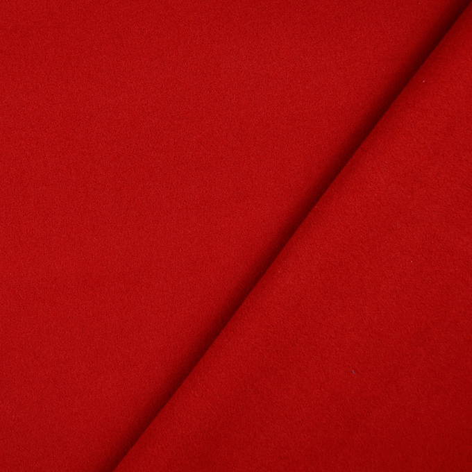 Tissu viscose polyester pour manteau uni, rouge
