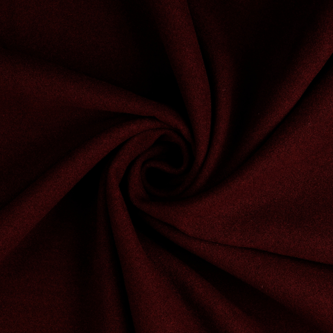 Tissu viscose polyester pour manteau uni, lie de vin