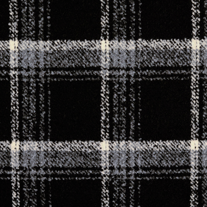 Mantel tweed ruit, zwart