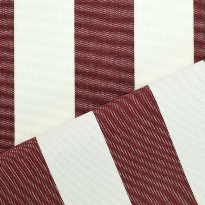 Zonweringdoek / outdoorstof, 160 cm, bordeauxrood, wit