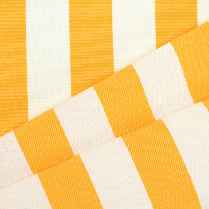 Toile store banne extérieur 160cm déperlant, à rayures, blanc-jaune