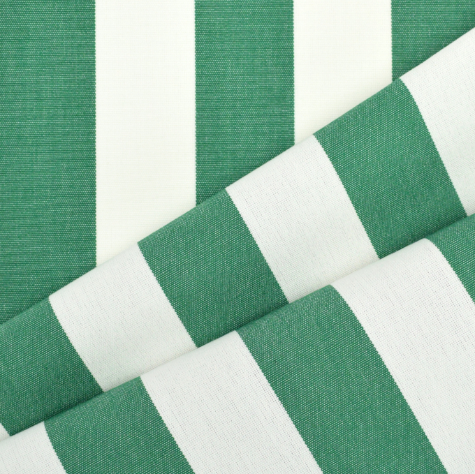 Toile store banne extérieur 160cm déperlant, à rayures, blanc-vert