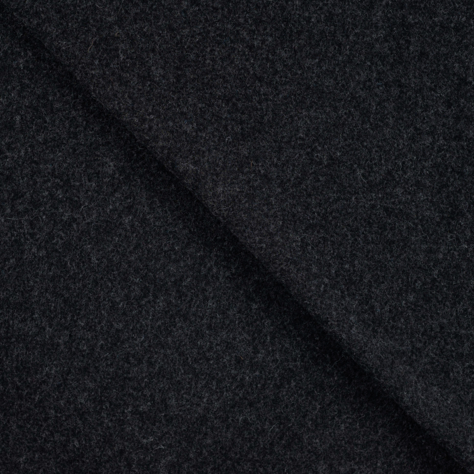 Merino Wollen fleece uni, antracietgrijs