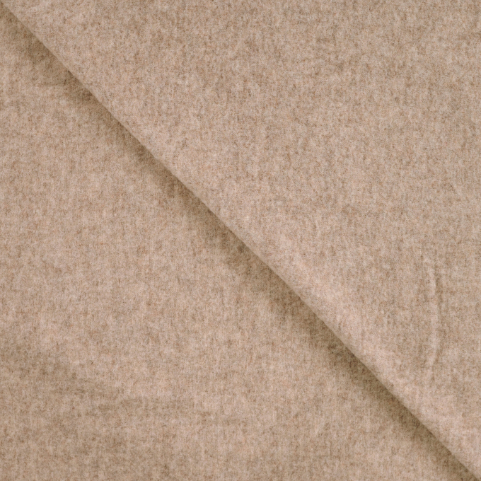 Merino wol fleece uni, beige