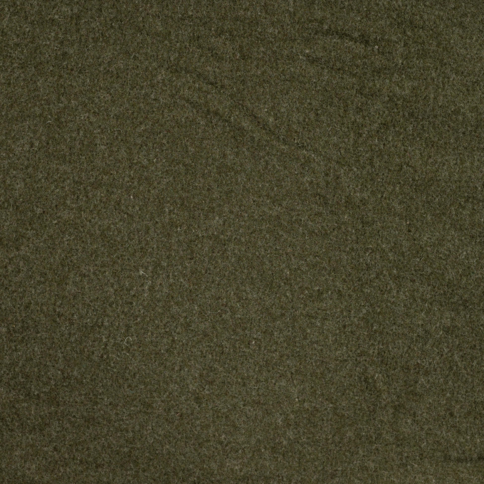 Merino Wollen fleece uni, olijfgroen
