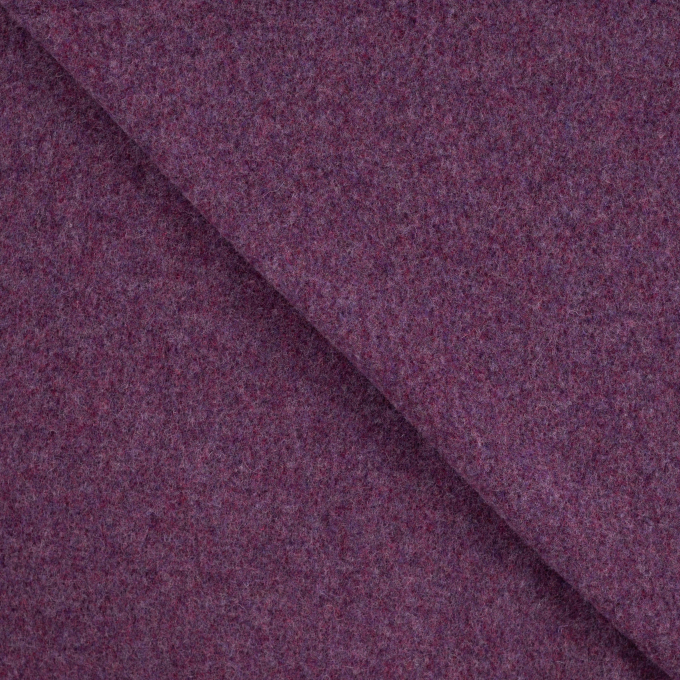 Merino wol fleece uni, donker roodpaars