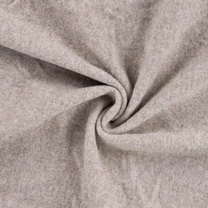 Merino Wollen fleece uni, zandkleurig