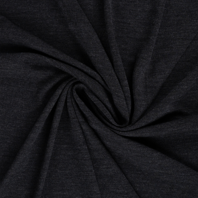 Merino Wool jersey uni, charcoal-grey