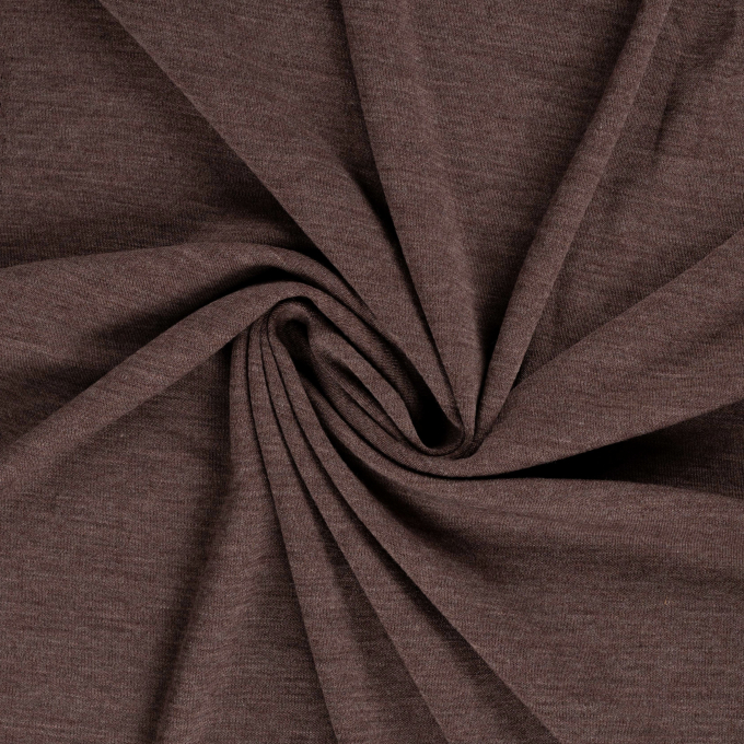 Merino wol jersey stof, bruin