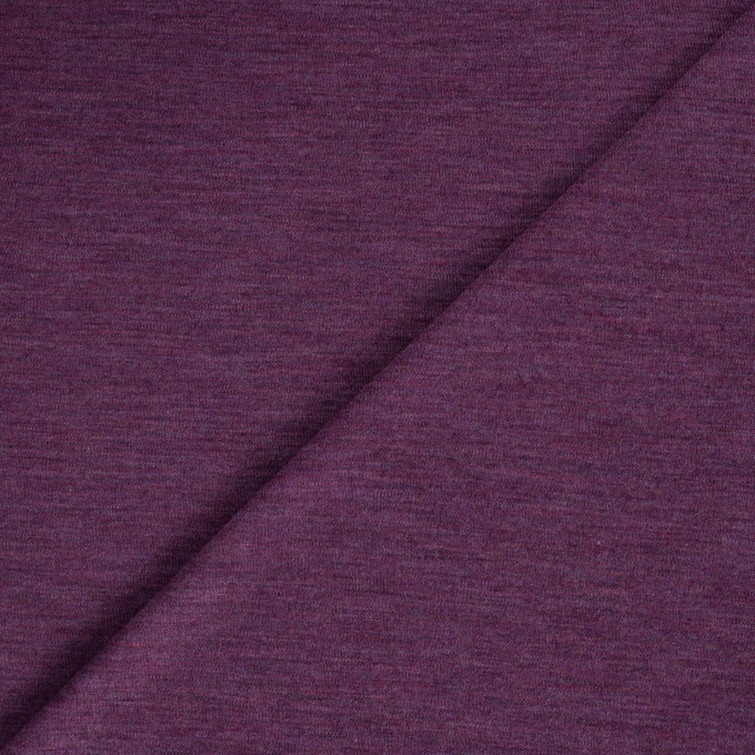 Merino wol jersey stof, donker roodpaars