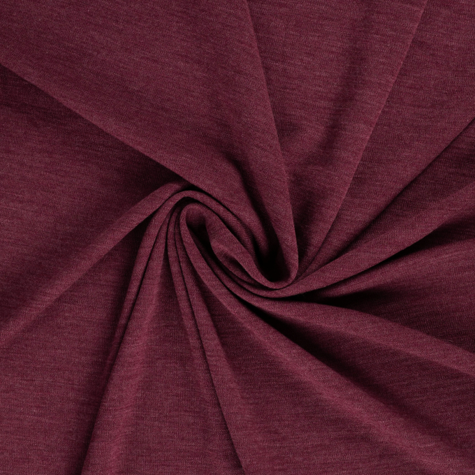 Merino wol jersey stof, wijnrood
