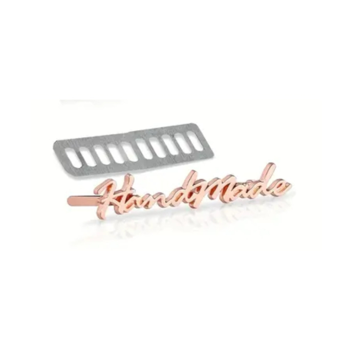 Étiquette Label métal Handmade 8 unités Mix