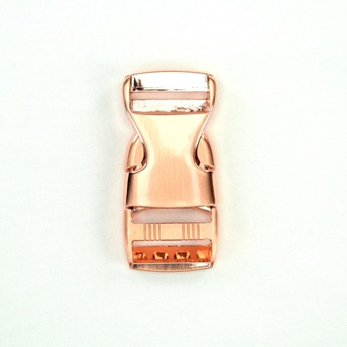Fermoir clip métal 25mm boucle Bouclip, couleur or rose