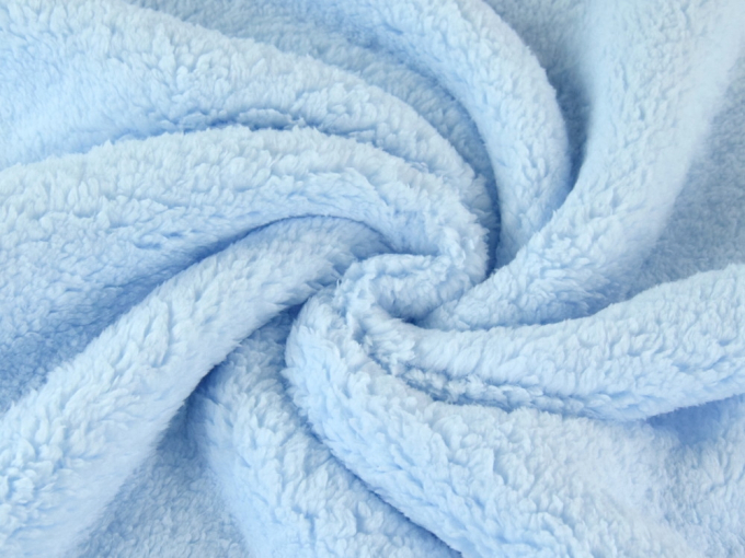 Micro Plüschstoff, babyblau