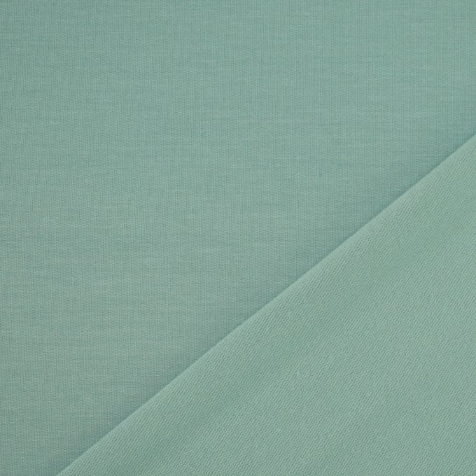 Tissu modal french terry, vert menthe pâle