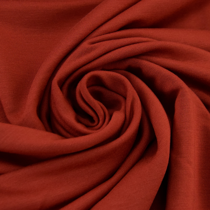 Tissu modal french terry, terracotta