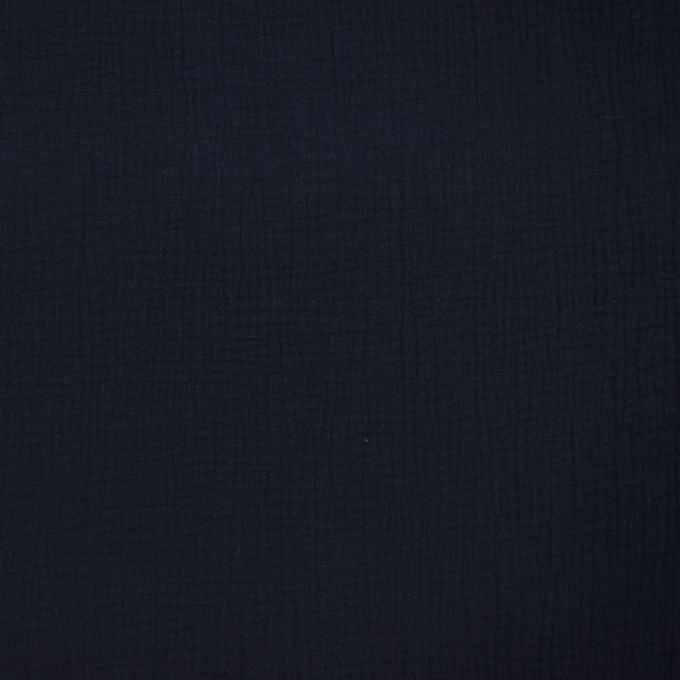 Tissu double gaze de coton, bleu foncé
