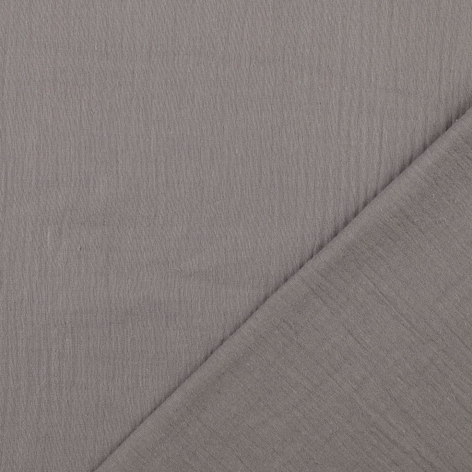 Katoenen mousseline double gauze, donkergrijs