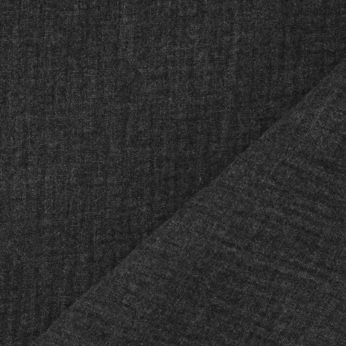 Katoenen mousseline double gauze Melange, antracietgrijs