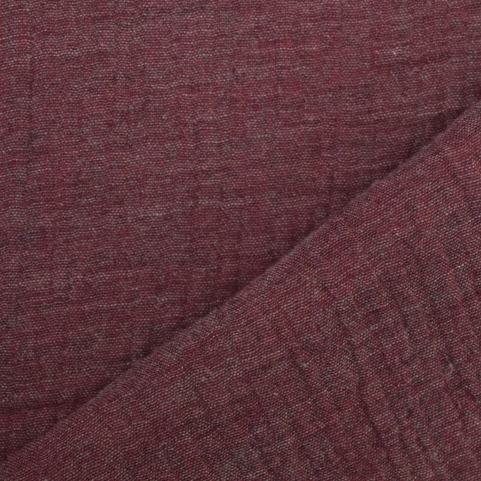 Katoenen mousseline double gauze Melange, bordeauxrood