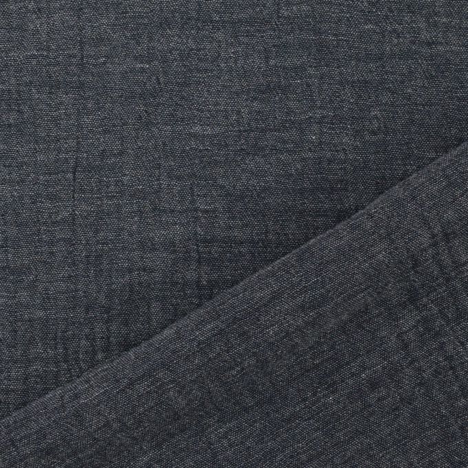 Tissu double gaze de coton, bleu foncé