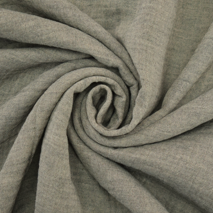 Katoenen mousseline double gauze Melange, grijsbeige