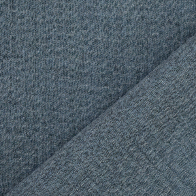 Musselin Double Gauze Melange, jeansblau