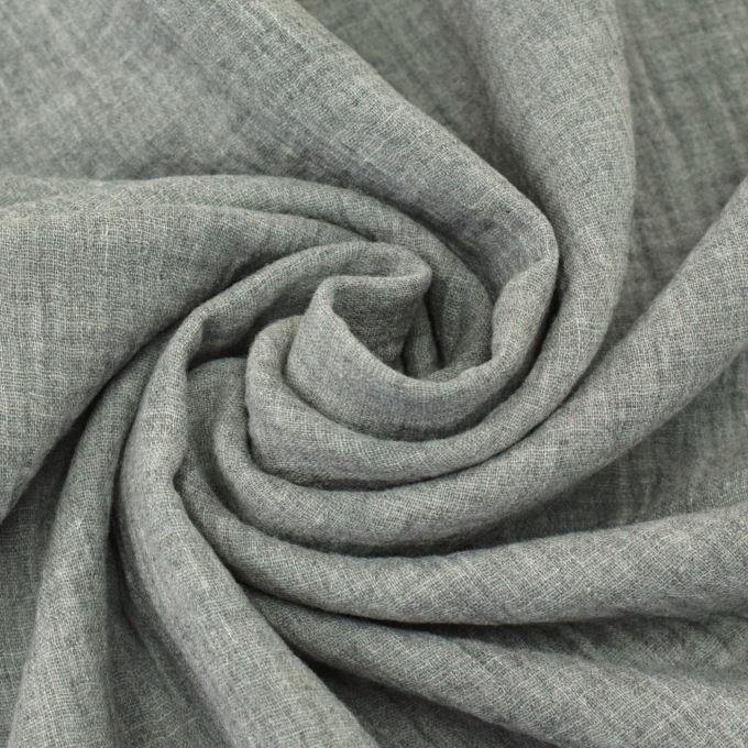 Musselin Double Gauze Melange, mausgrau
