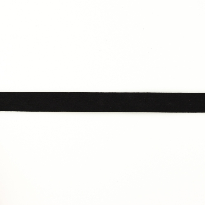 Musselin Schrägband 20mm, schwarz