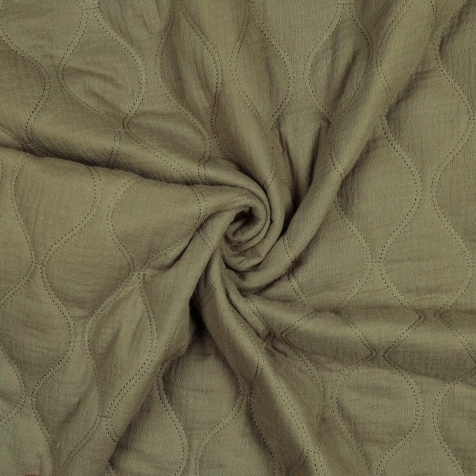 Muslin Quilt fabric, light olive green