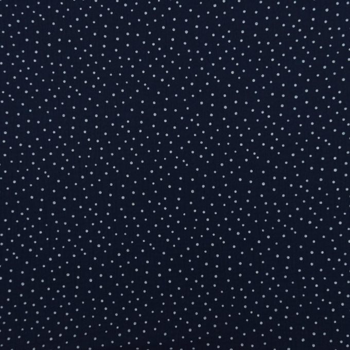 Katoenen mousseline double gauze kleine stippen, marineblauw