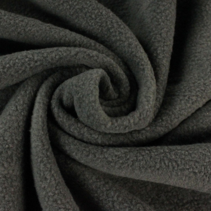 Sample Fleece antipill, dark grey Fabrics Hemmers