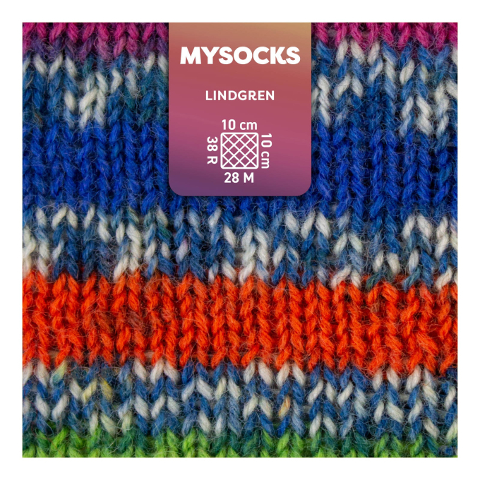 myboshi mysocks 4-thread sock yarn Lindgren 100g, multicolour