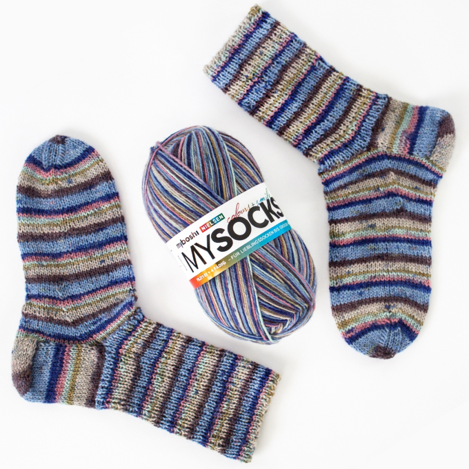 myboshi mysocks 4-thread sock yarn Nielsen 100g, blue-multicolour