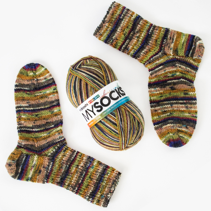 myboshi mysocks 4-thread sock yarn Poulsen 100g, ochre-blue