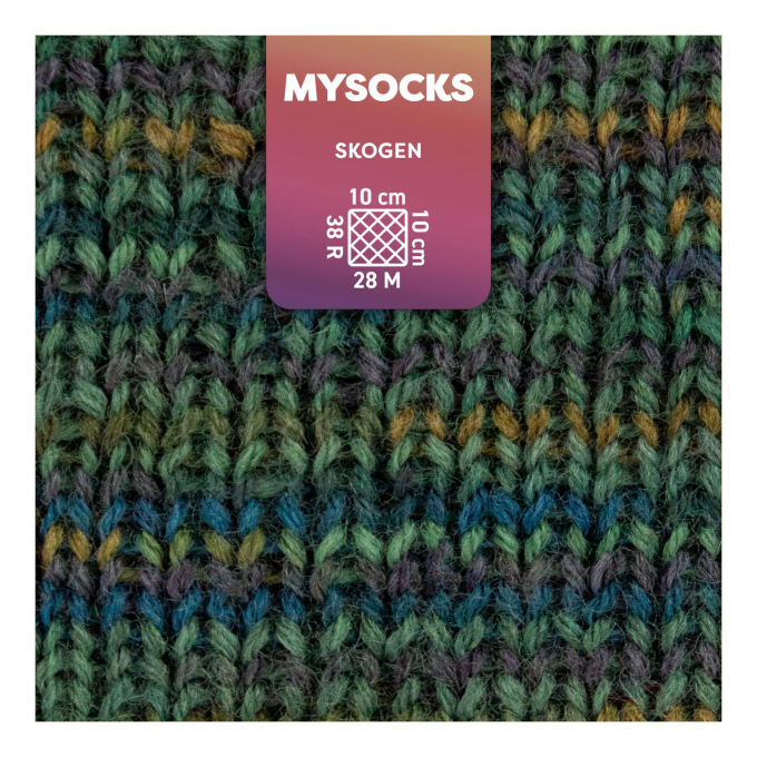 myboshi mysocks 4-thread sock yarn Skogen 100g, green-blue
