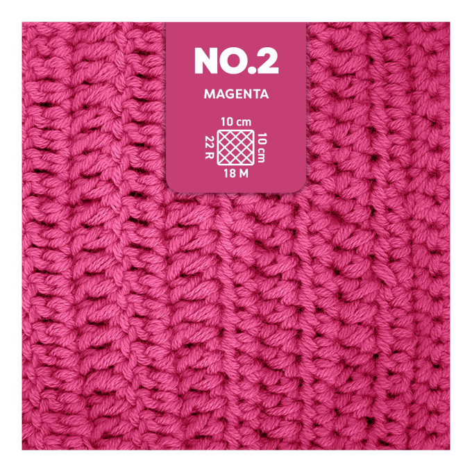 Pelote de laine coton & kapok myboshi No.2 laine d'été, 50g, rouge magenta