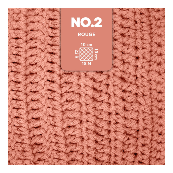Pelote de laine coton & kapok myboshi No.2 laine d'été, 50g, rouge