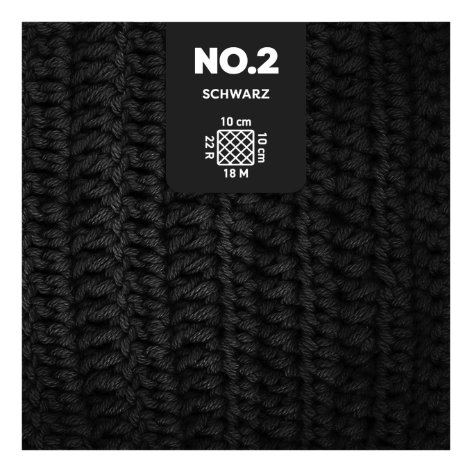 Pelote de laine coton & kapok myboshi No.2 laine d'été, 50g, noir